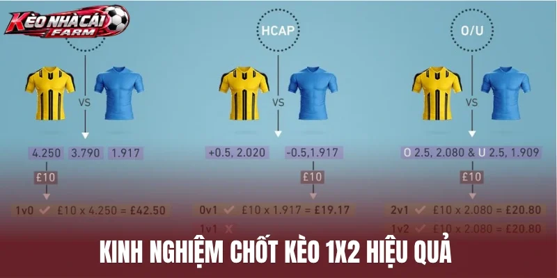 Kinh nghiệm chốt kèo 1X2 hiệu quả 